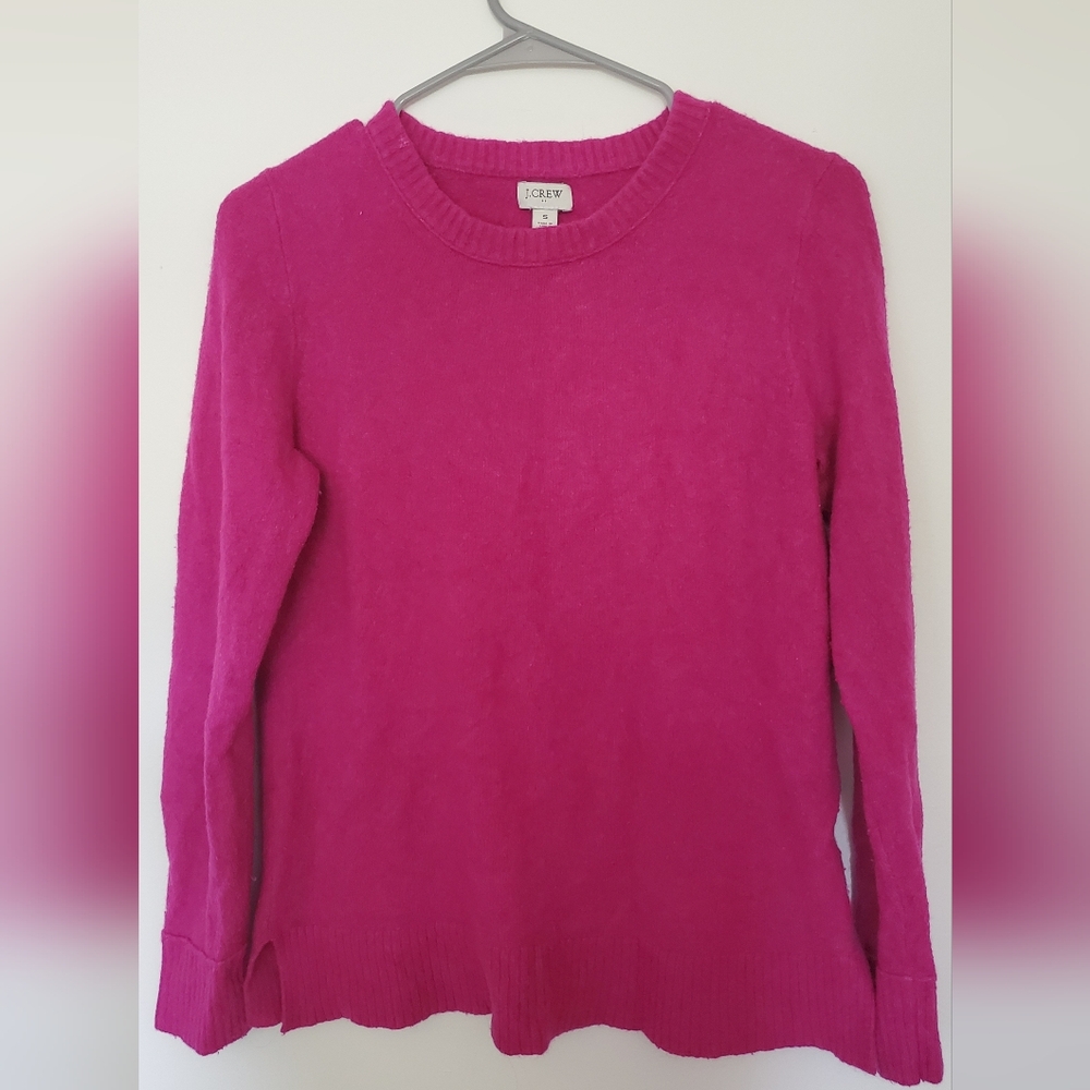 J. Crew Women's Fuchsia Crew Neck Sweater
